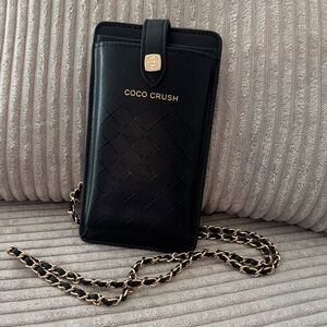 Coco Crush Black Quilted Crossbody Phone Case